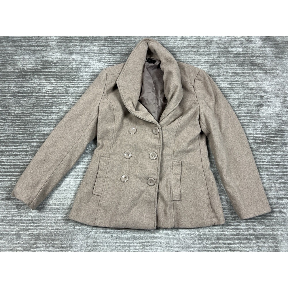 Rampage Jacket‎ Womens XL Brown Peacoat Polyester Lined Casual